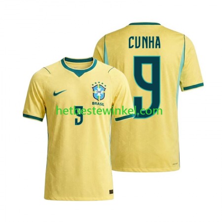 Brazilië Matheus Cunha 9 World Cup Voetbalshirts Thuis 2026